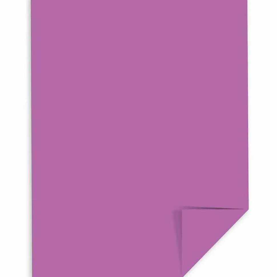 Wausau Astrobrights Multi-Use Card Stock, Planetary Purple, Letter (8.5" x 11"), 65 Lb, 30% Recycled, Pack Of 250