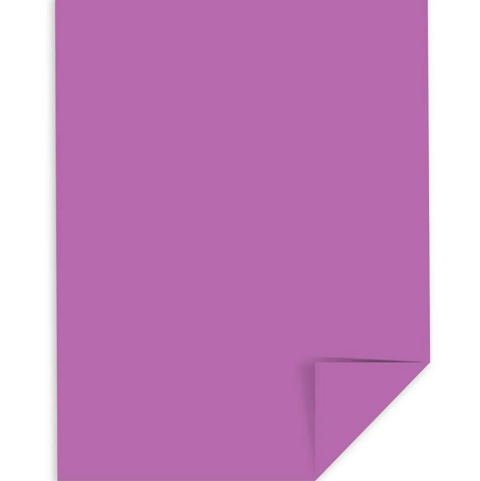 Wausau Astrobrights Multi-Use Card Stock, Planetary Purple, Letter (8.5" x 11"), 65 Lb, 30% Recycled, Pack Of 250