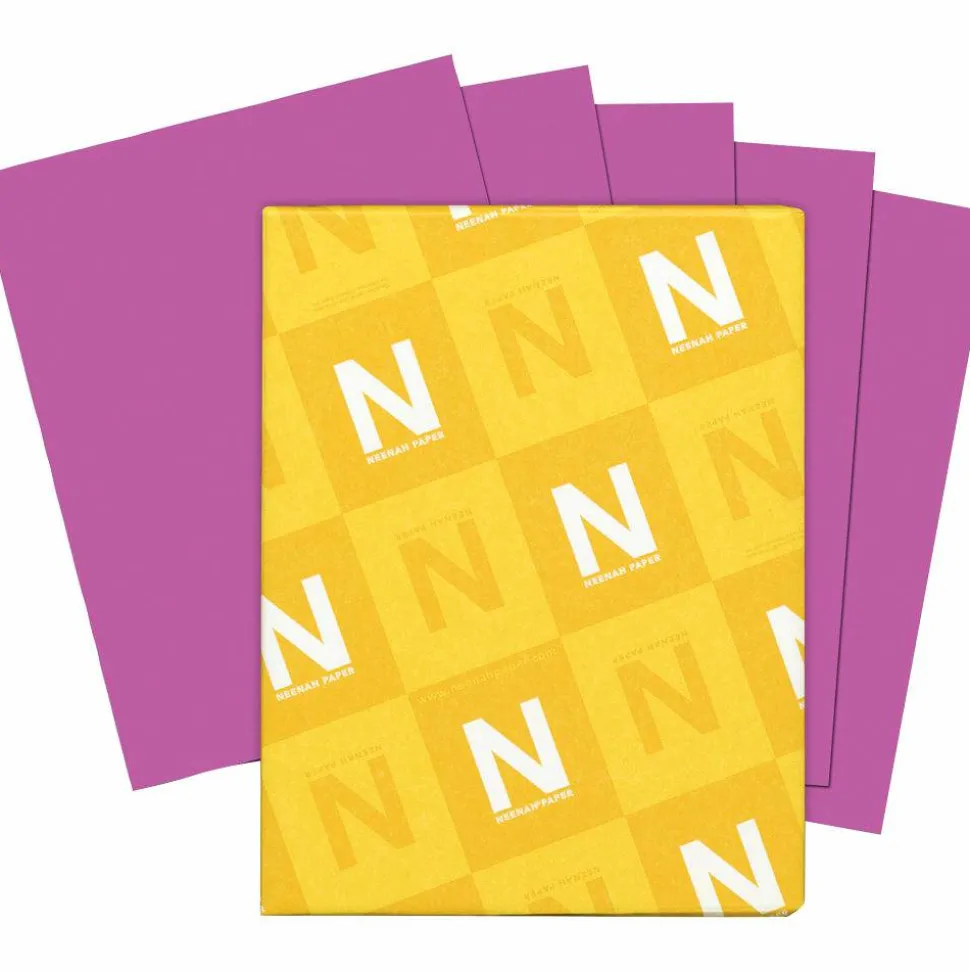 Wausau Astrobrights Multi-Use Card Stock, Planetary Purple, Letter (8.5" x 11"), 65 Lb, 30% Recycled, Pack Of 250