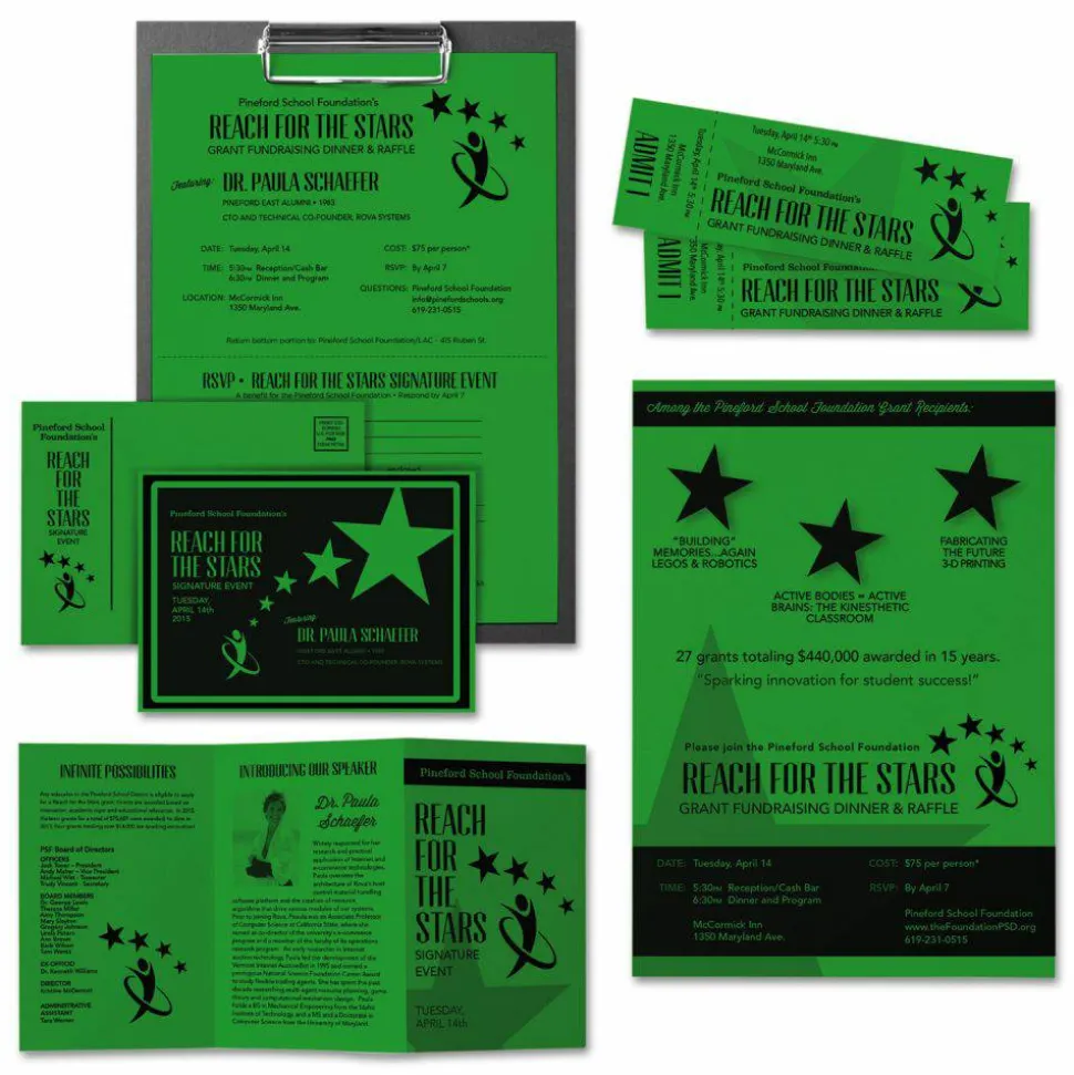 Wausau Astrobrights Multi-Use Card Stock, Gamma Green, Letter (8.5" x 11"), 65 Lb, 30% Recycled, Pack Of 250