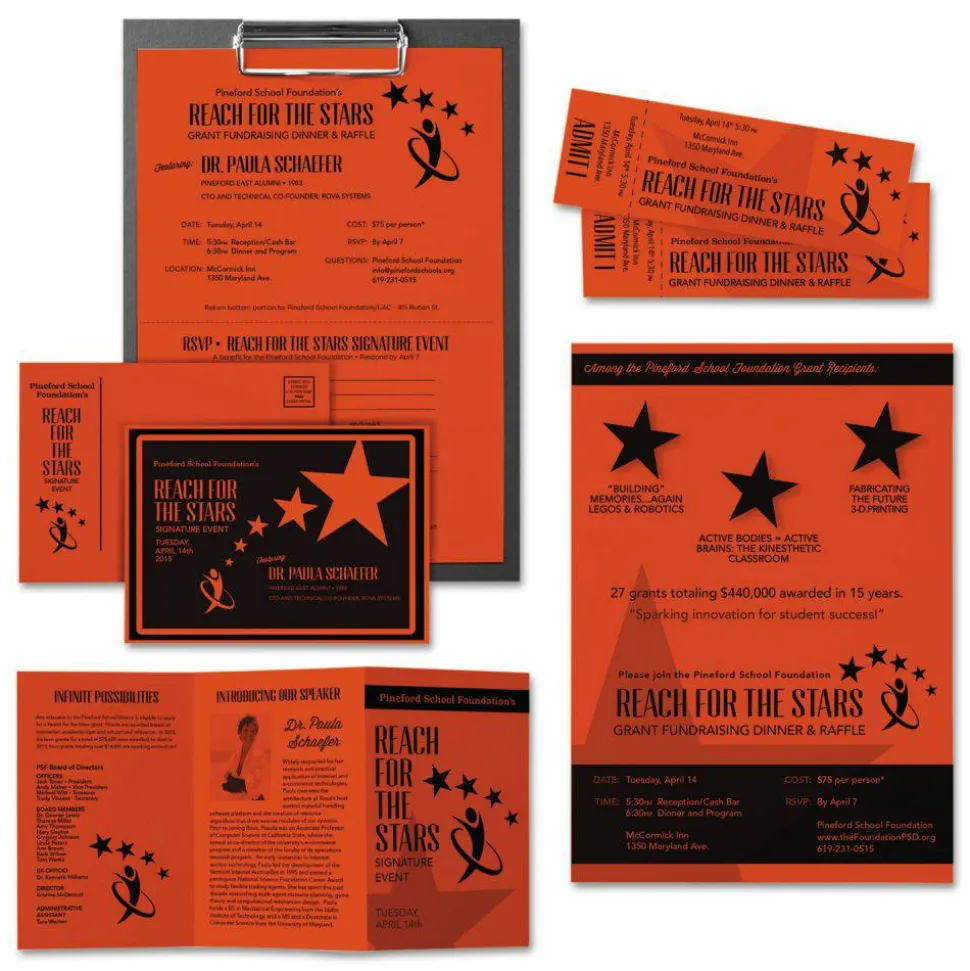Wausau Astrobrights Multi-Use Card Stock, Orbit Orange, Letter (8.5" x 11"), 65 Lb, Pack Of 250