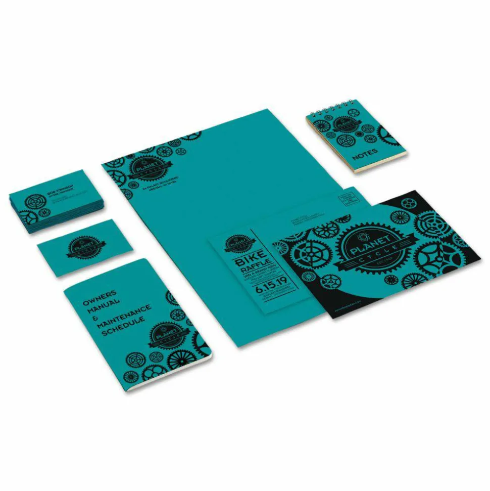 Wausau Astrobrights Multi-Use Card Stock, Terrestrial Teal, Letter (8.5" x 11"), 65 Lb, Pack Of 250
