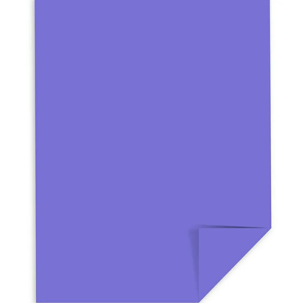 Wausau Astrobrights Multi-Use Card Stock, Venus Violet, Letter (8.5" x 11"), 65 Lb, Pack Of 250
