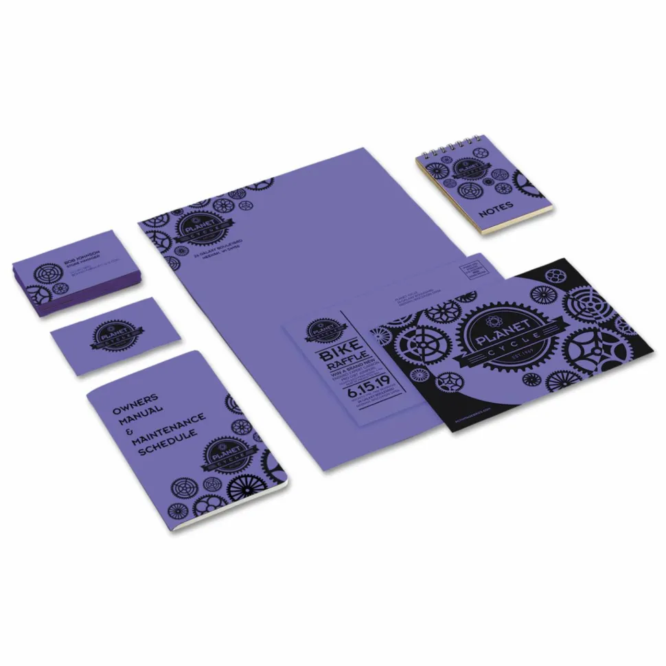 Wausau Astrobrights Multi-Use Card Stock, Venus Violet, Letter (8.5" x 11"), 65 Lb, Pack Of 250