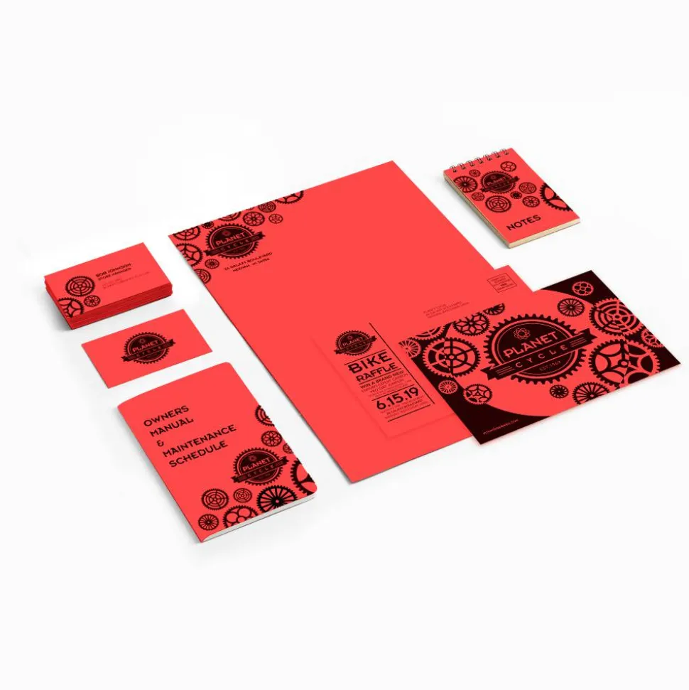Wausau Astrobrights Multi-Use Card Stock, Rocket Red, Letter (8.5" x 11"), 65 Lb, Pack Of 250