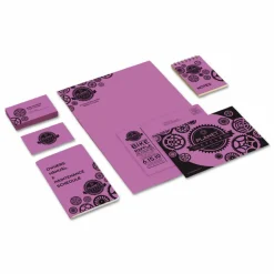 Wausau Astrobrights Multi-Use Card Stock, Outrageous Orchid, Letter (8.5