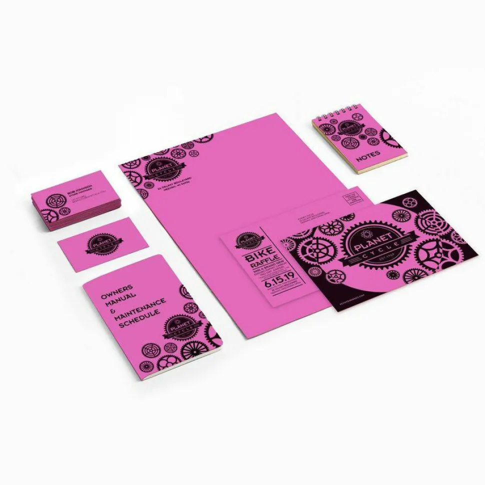 Wausau Astrobrights Multi-Use Card Stock, Outrageous Orchid, Letter (8.5" x 11"), 65 Lb, Pack Of 250