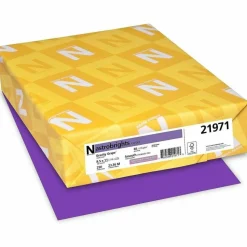 Wausau Astrobrights Multi-Use Card Stock, Gravity Grape, Letter (8.5" x 11"), 65 Lb, Pack Of 250
