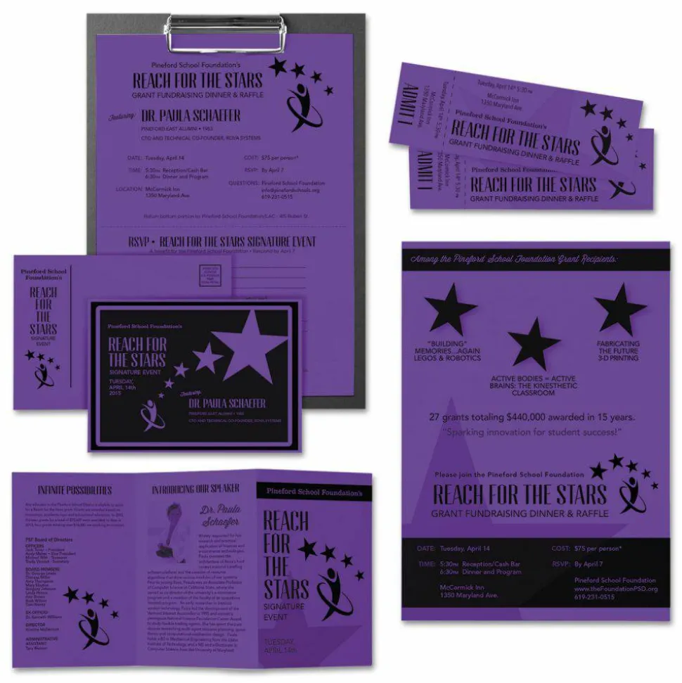 Wausau Astrobrights Multi-Use Card Stock, Gravity Grape, Letter (8.5" x 11"), 65 Lb, Pack Of 250