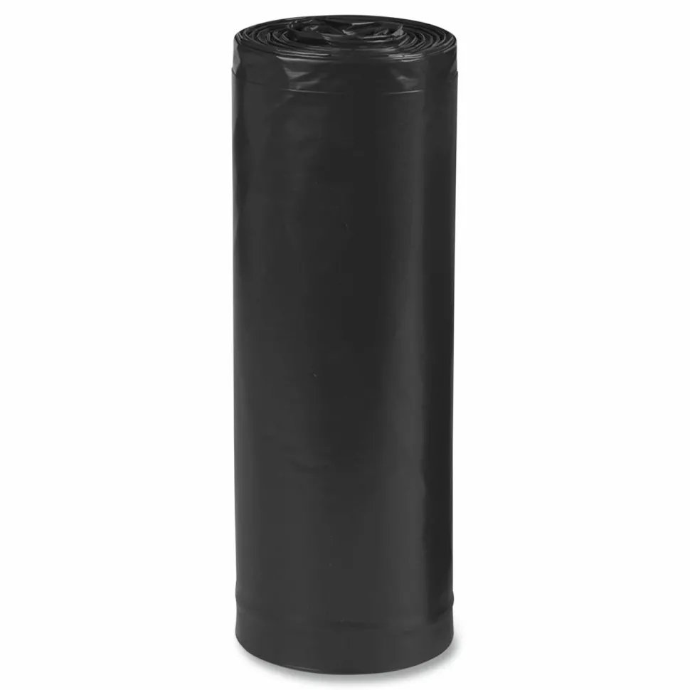 Webster EarthSense 1.25 mil Trash Bags, 60 gal, 38"H x 58"W, 75% Recycled, Black, 100 Bags