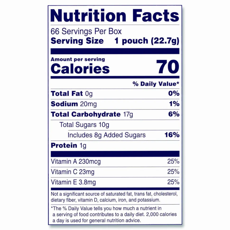Welch's Fruit Snacks, Mixed Fruit, 0.8 oz Pouch, 66 Pouches/Box