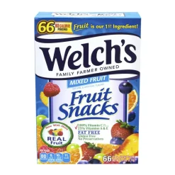 Welch's Mixed Fruit Snacks, 0.9 oz., Box Of 66 Pouches