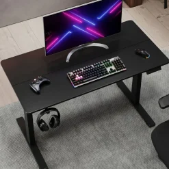 48”W Essential Electric Height Adjustable Standing Desk, Black