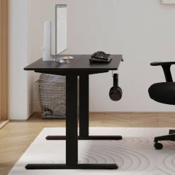 48”W Essential Electric Height Adjustable Standing Desk, Black
