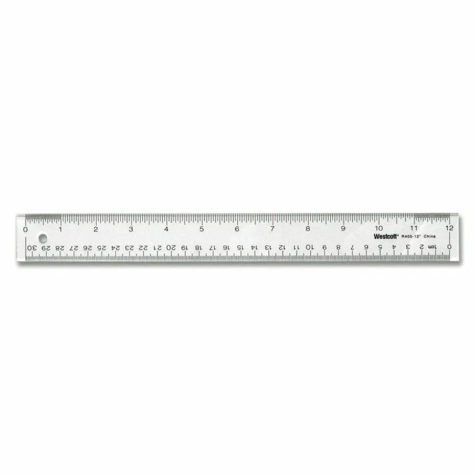 Westcott Acrylic See-Through Ruler, 12"
