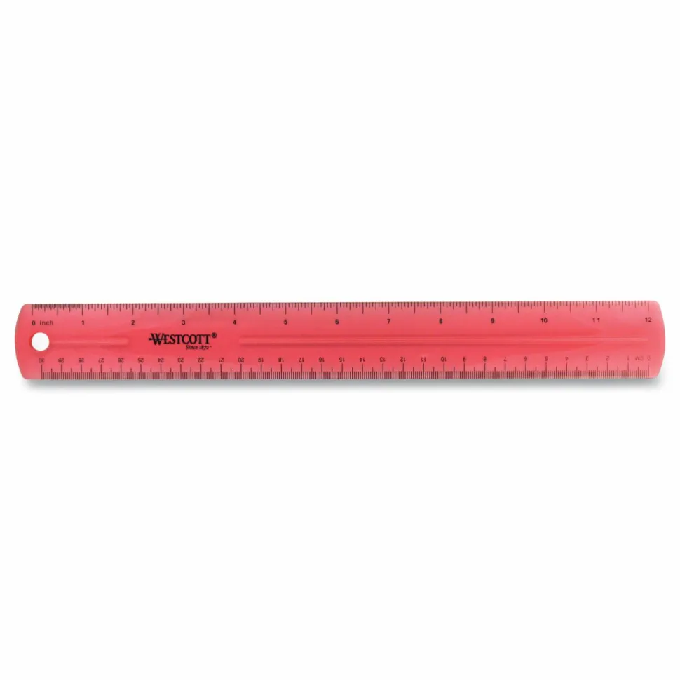 Westcott Jeweled Plastic Ruler, 12", Assorted Colors