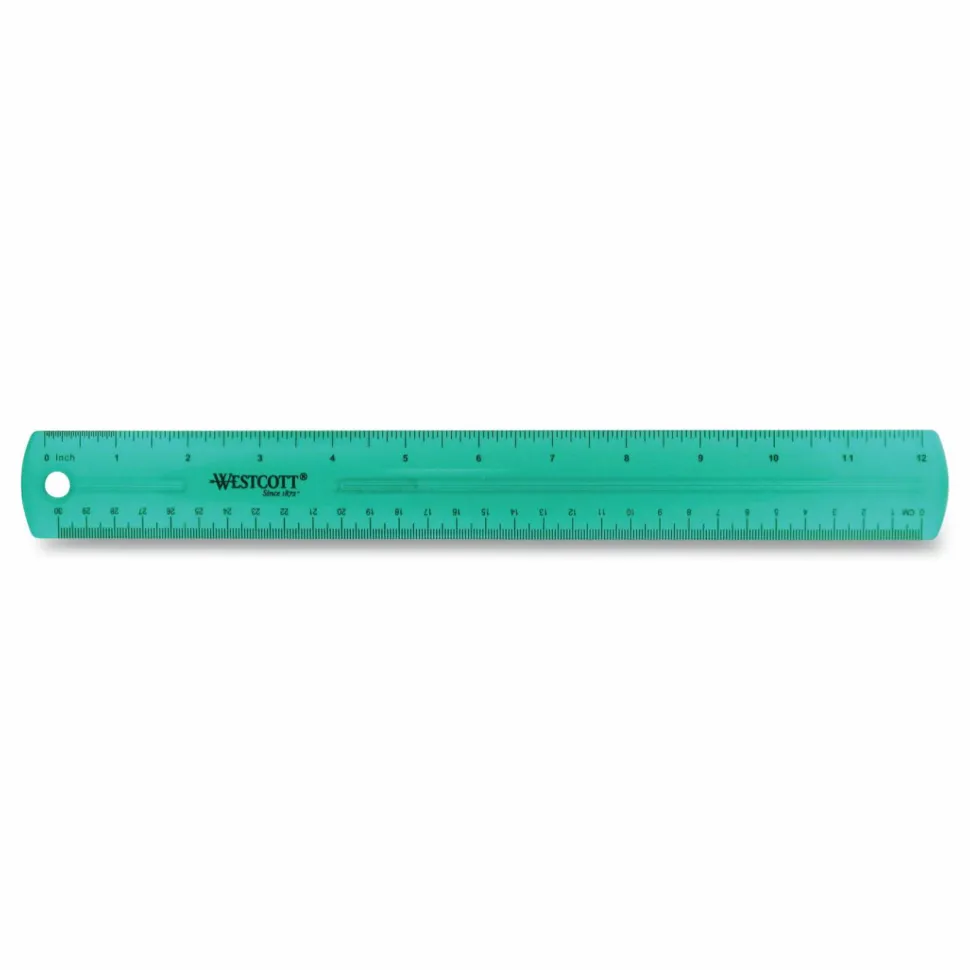 Westcott Jeweled Plastic Ruler, 12", Assorted Colors