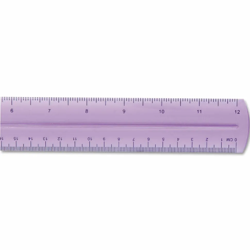 Westcott Jeweled Plastic Ruler, 12", Assorted Colors