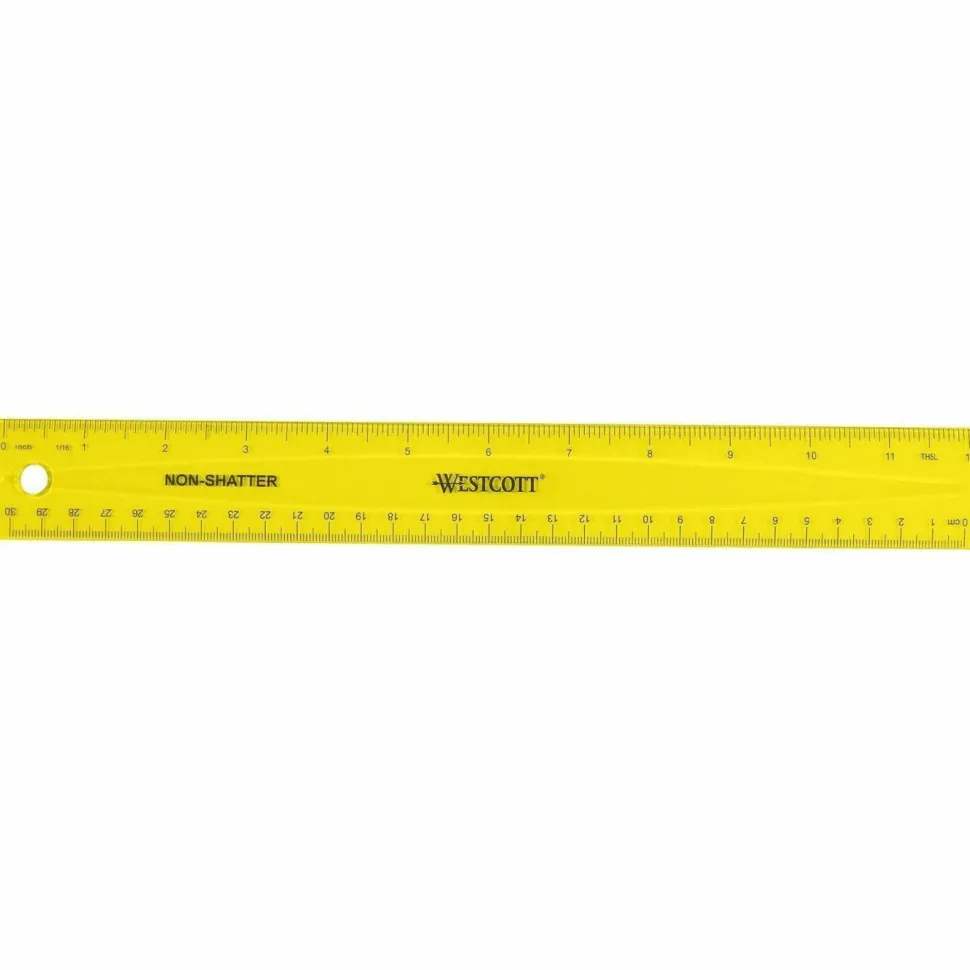 Westcott Shatterproof Ruler, 12", 1 Ruler