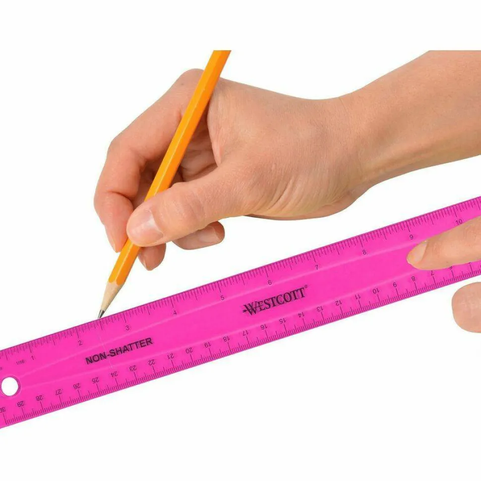 Westcott Shatterproof Ruler, 12", 1 Ruler