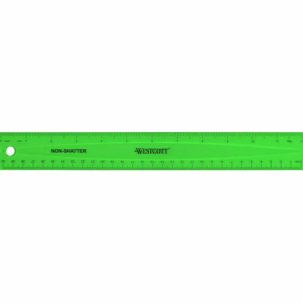 Westcott Shatterproof Ruler, 12", 1 Ruler