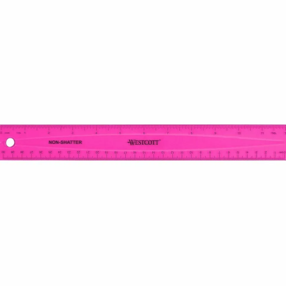 Westcott Shatterproof Ruler, 12", 1 Ruler