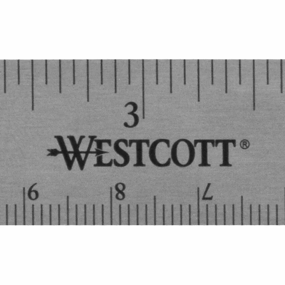 Westcott Stainless Steel Ruler, 6"/15cm