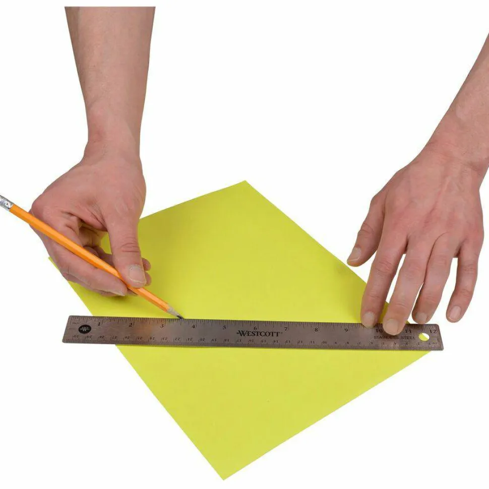 Westcott Stainless Steel Ruler, 12"/30cm