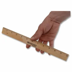 Westcott Wood Ruler, Metric and 1/16