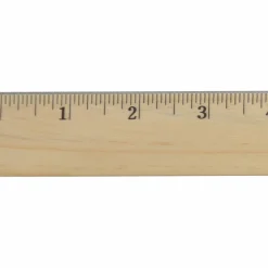 Westcott Wood Ruler, Single Edge, 12"
