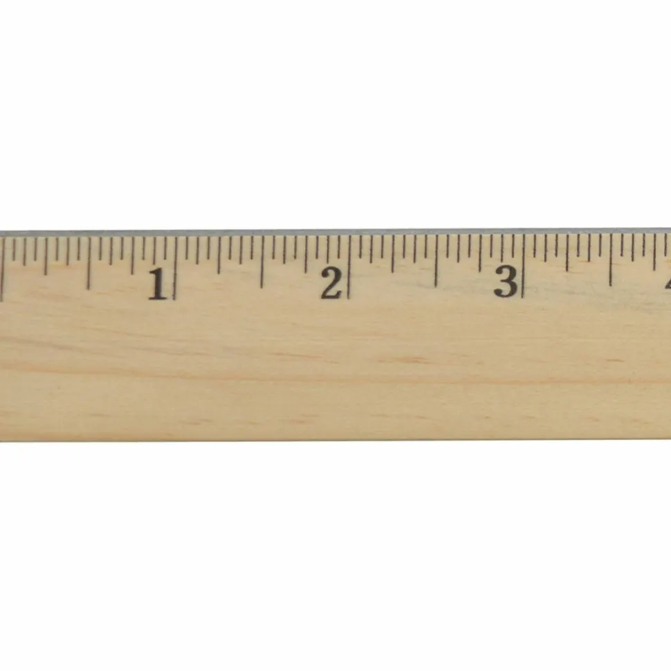 Westcott Wood Ruler, Single Edge, 12"