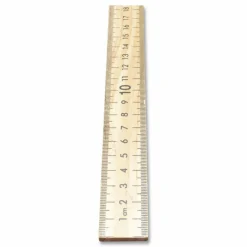 Westcott Wooden Meter Stick, Standard/Metric, 39.5", Clear Lacquer Finish, 12/Box