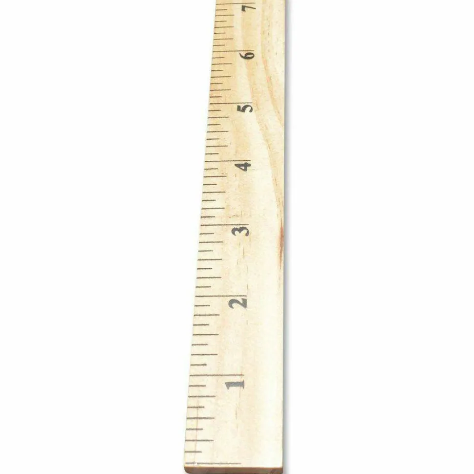 Westcott Wooden Meter Stick, Standard/Metric, 39.5", Clear Lacquer Finish, 12/Box