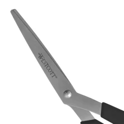 Westcott All-Purpose Value Stainless Steel Scissors, 8", Bent, Black