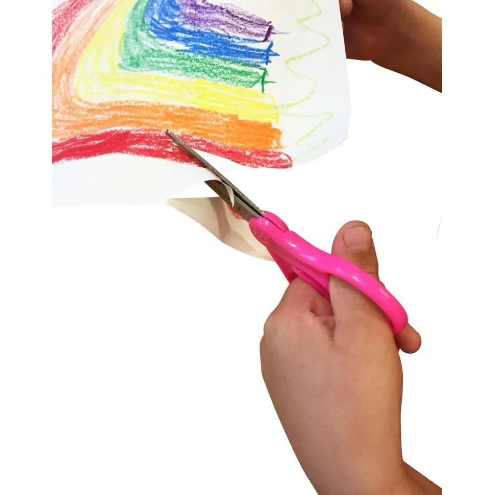 Westcott Hard Handle Kids Value Scissors, 5", Pointed, Assorted Colors, Pack Of 2