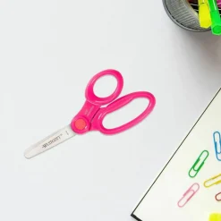 Westcott Kids School Pack Scissors, 5", Blunt, Assorted Colors, Pack Of 12