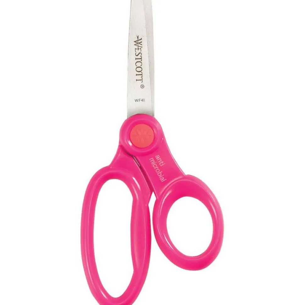 Westcott Kids School Pack Scissors, 5", Blunt, Assorted Colors, Pack Of 12