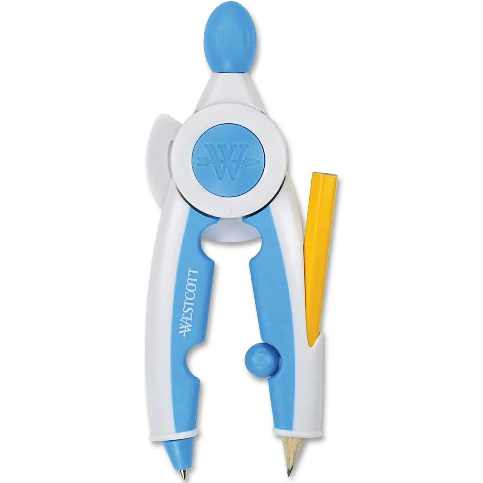 Westcott Soft Touch School Compass with Antimicrobial Product Protection, 10", Assorted Colors