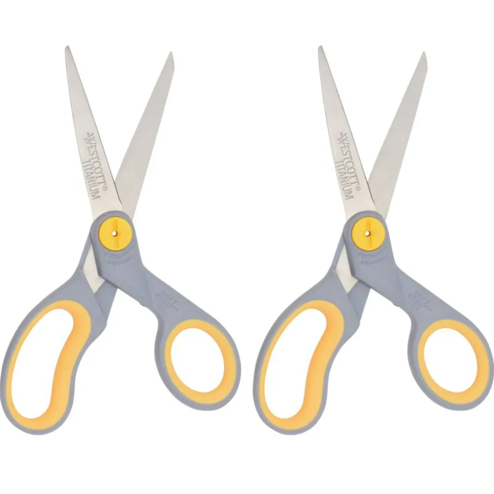 Westcott 8" Straight Soft Handle Titanium-Bonded Glide Scissors