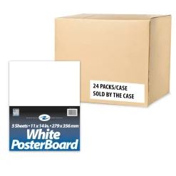 White Posterboard 11" X 14" 5/pk