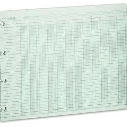 Wilson Jones Columnar Ruled Sheets, 4-Hole, 30 Lines, 20 Columns, 9 1/4