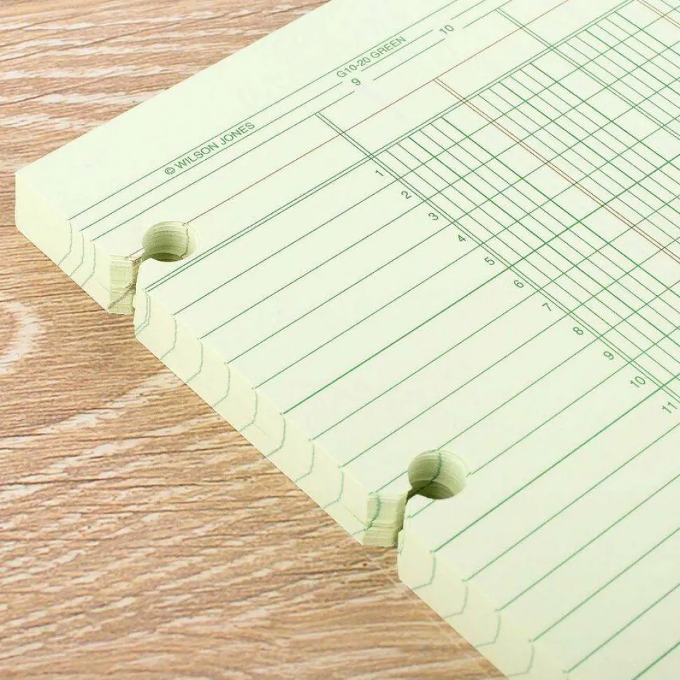 Wilson Jones Columnar Ruled Sheets, 4-Hole, 30 Lines, 20 Columns, 9 1/4" x 11 7/8, Ledger Size, Brown, Pack Of 100