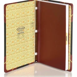 Wilson Jones Minute Book, 500 Sheet Capacity, Red/Black Imitation Leather - 500 Sheet(s) - Letter - 8 1/2