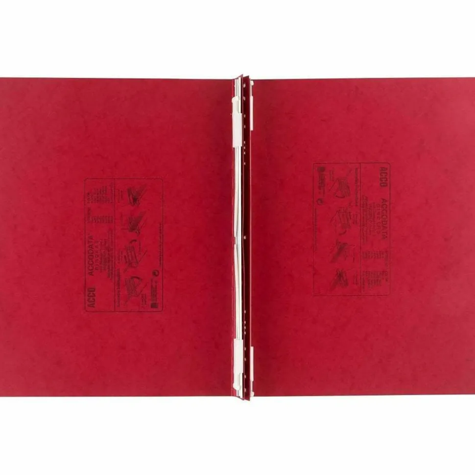 Wilson Jones Presstex Data Binder With Retractable Hooks, 60% Recycled, Executive Red