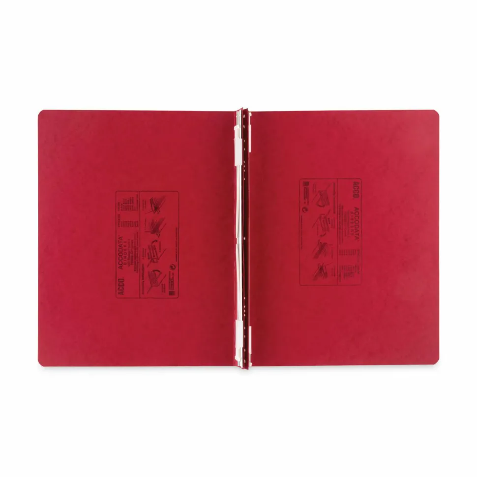 Wilson Jones Presstex Data Binder With Retractable Hooks, 60% Recycled, Executive Red