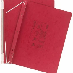 Wilson Jones Presstex Data Binder With Retractable Hooks, 60% Recycled, Executive Red