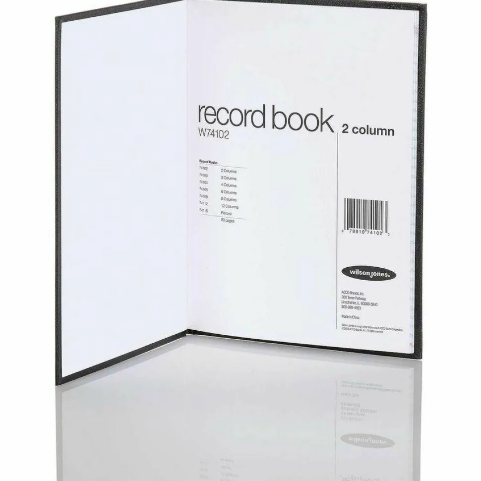 Wilson Jones Single Page Columnar Book, 9 1/4" x 7", 2 Columns, 40 Sheets