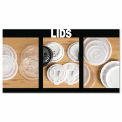 WinCup Plastic Lids for Foam Cups and Bowls, Slotted, Fits 8 oz to 10 oz Hot Cup, Translucent, 1,000/Carton