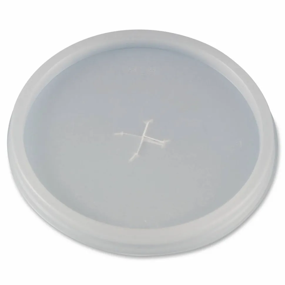 WinCup Plastic Lids for Foam Cups and Bowls, Slotted, Fits 8 oz to 10 oz Hot Cup, Translucent, 1,000/Carton