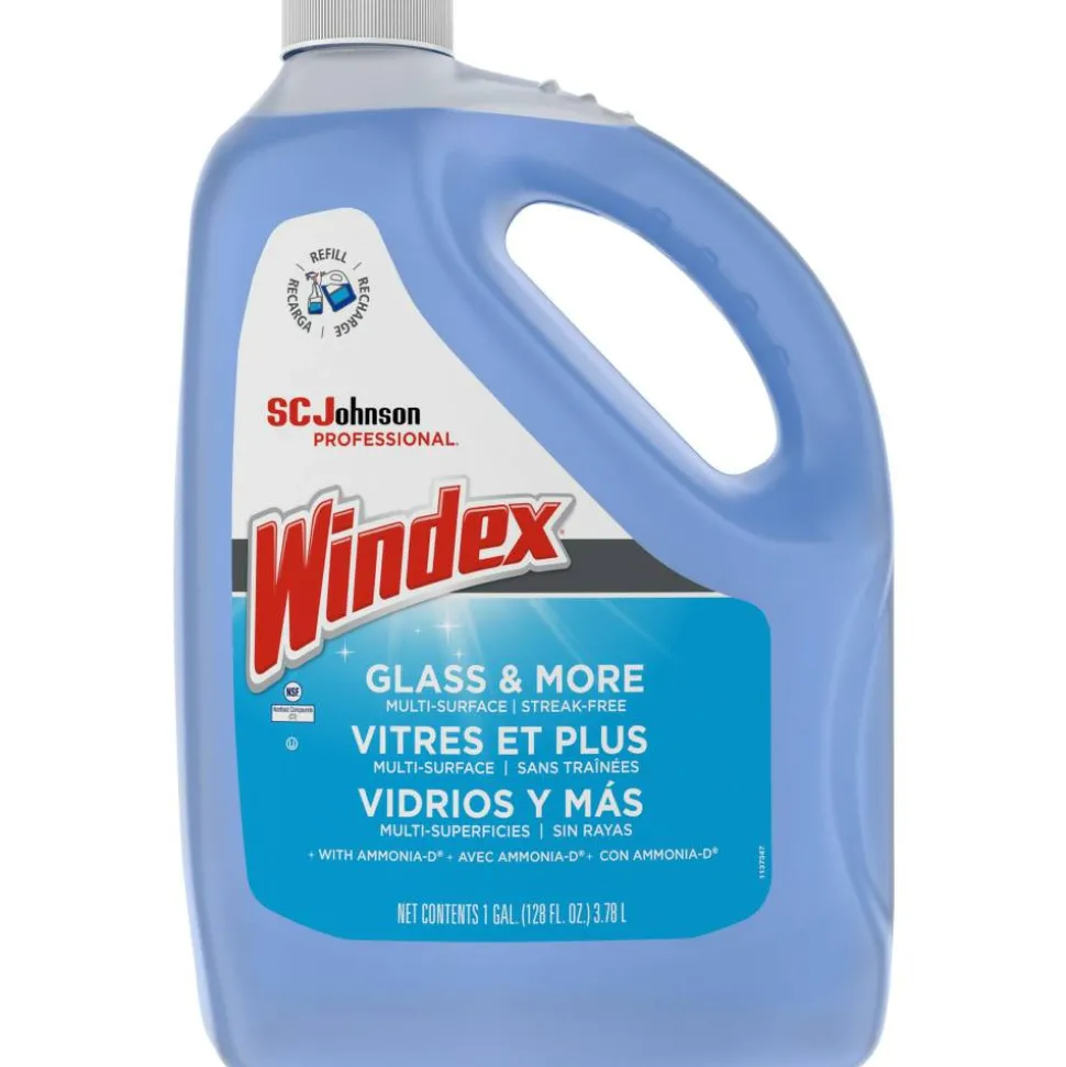 Windex Glass Cleaner With Ammonia-D, 128 Oz Bottle